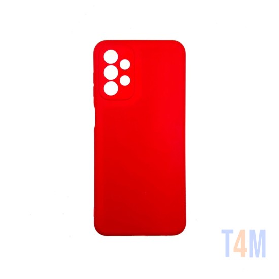 Silicone Case with Camera Shield for Samsung Galaxy A23 4g Red